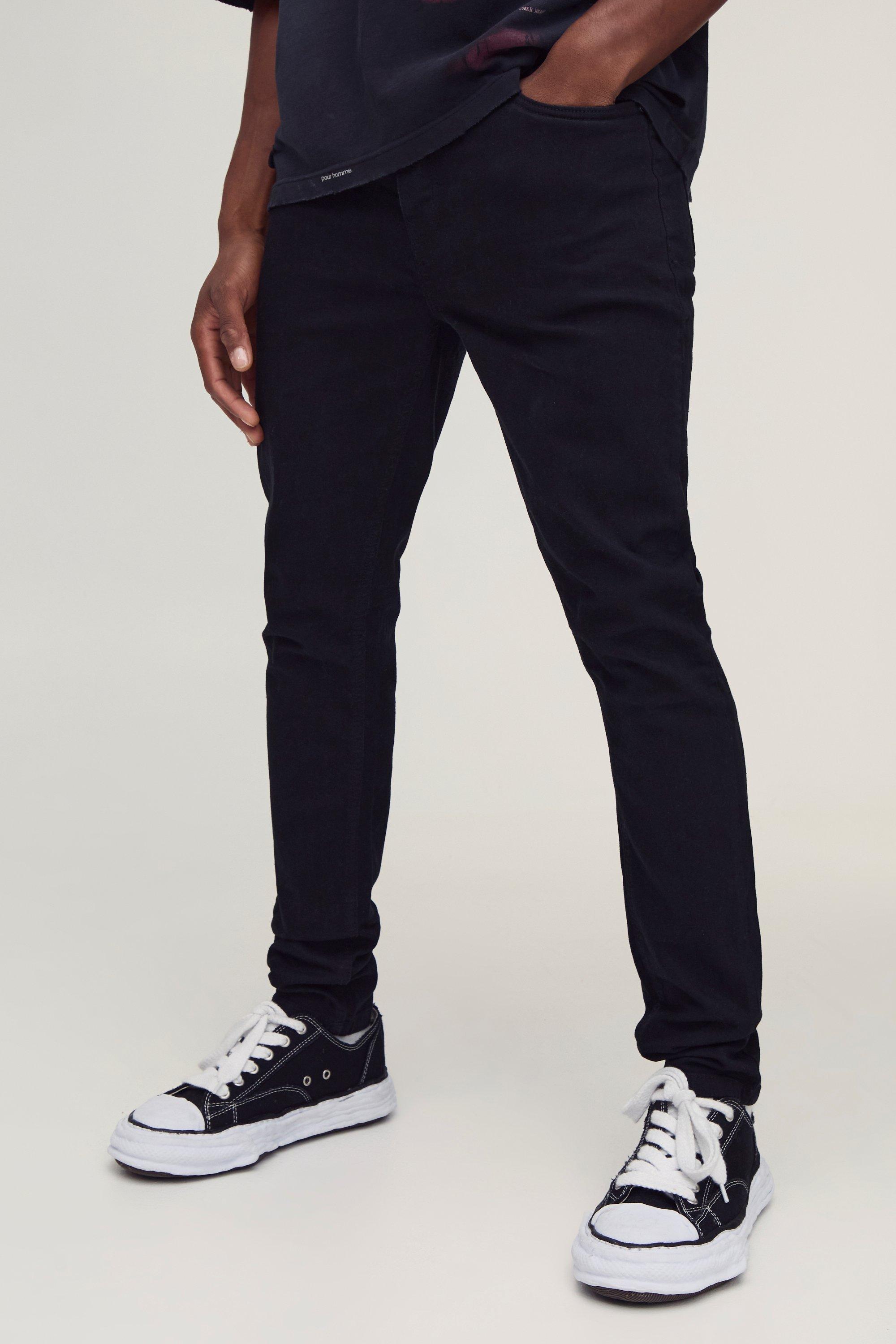 Mens Black Skinny Stretch Jean, Black